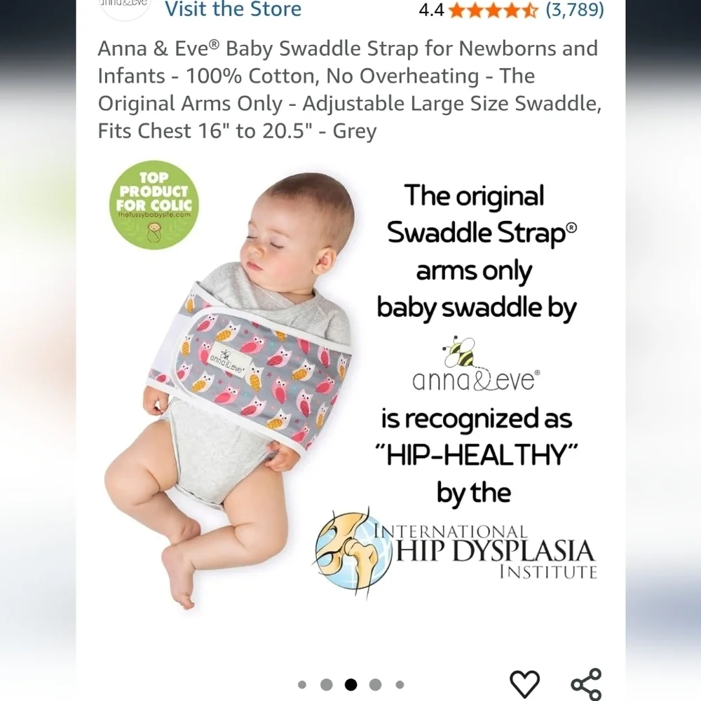 Anna & Eve Swaddle For Arms Only LARGE
